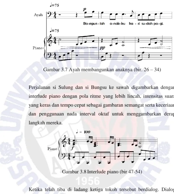 Gambar 3.7 Ayah membangunkan anaknya (bir. 26 – 34) 