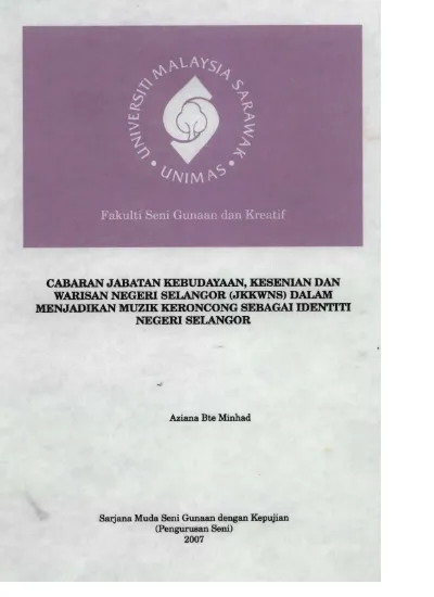 Cabaran Jabatan Kebudayaan Kesenian Dan Warisan Negeri Selangor