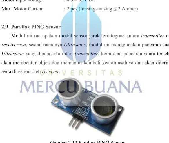 Gambar 2.12 Parallax PING Sensor 