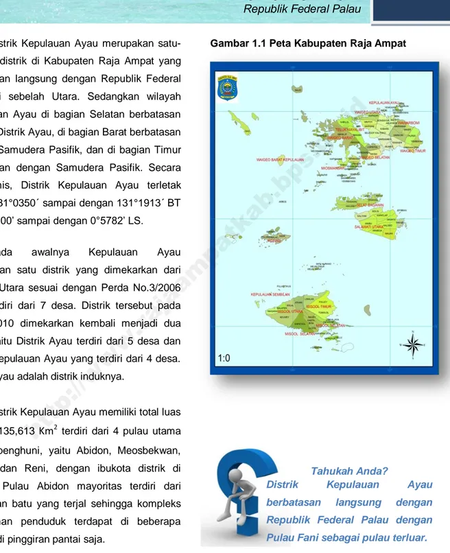 Gambar 1.1 Peta Kabupaten Raja Ampat 