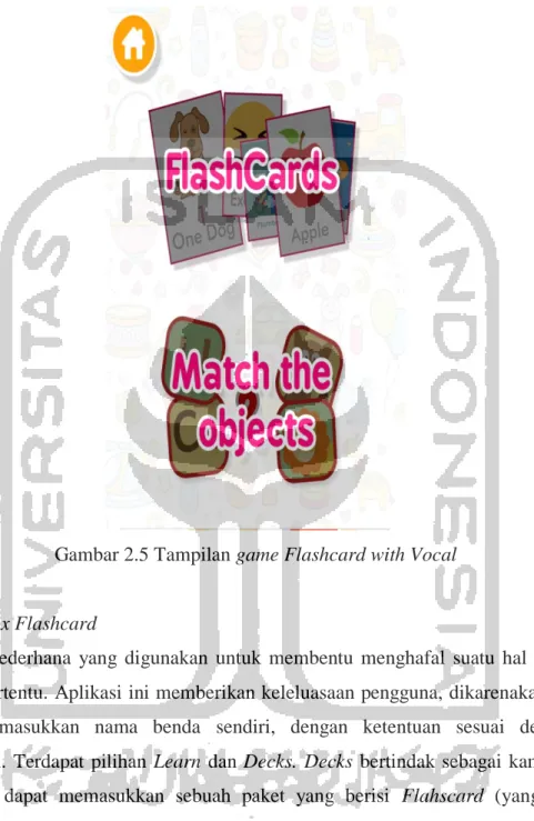 Gambar 2.5 Tampilan game Flashcard with Vocal 