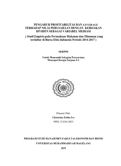 Skripsi Untuk Memenuhi Sebagian Persyaratan Mencapai Derajat Sarjana S 1 Disusun Oleh