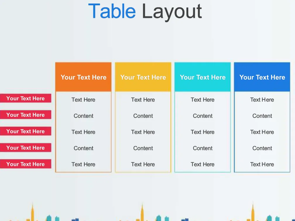Table Layout Layout