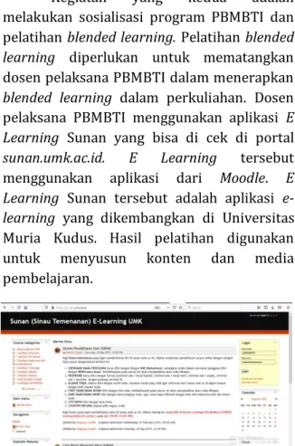 Gambar 1. Tampilan E Learning Sunan 