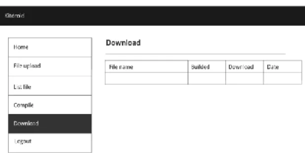 Gambar 11. Halaman Download file apk  9. Rancangan Halaman home Admin 