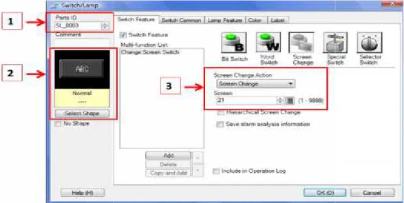 Gambar 2.22 Tampilan Panel Switch Screen Change GP-PRO Ex.3.