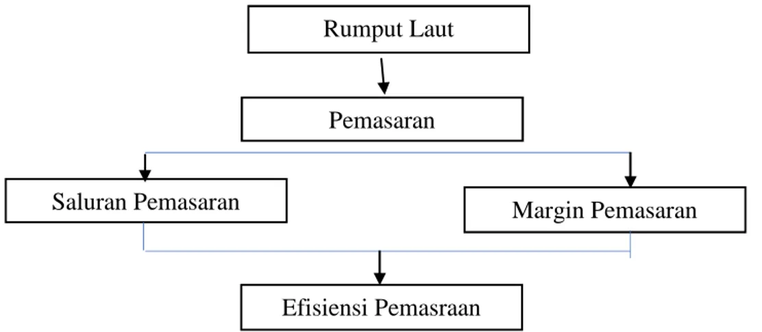 Gambar 1. Kerangka Pemikiran Efisiensi Pemasaran Usahatani Rumput Laut(