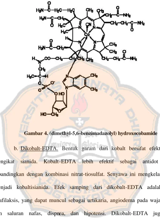 Gambar 4. (dimethyl-5,6-benzimadazolyl) hydroxocobamide  