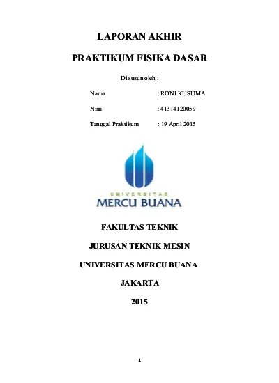 Laporan Praktikum Fisika Dasar