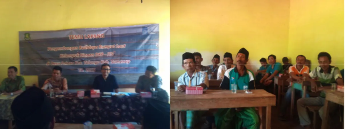 Gambar 2. Diskusi antara ITS, DKP, Universitas Wiraraja dan Nelayan 