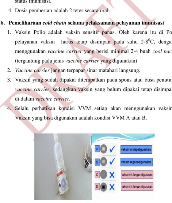 Gambar 3. Status VVM pada Vaksin Polio Oral 
