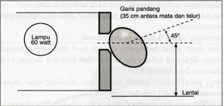 Gambar 2.4. Cara Peneropongan Telur 
