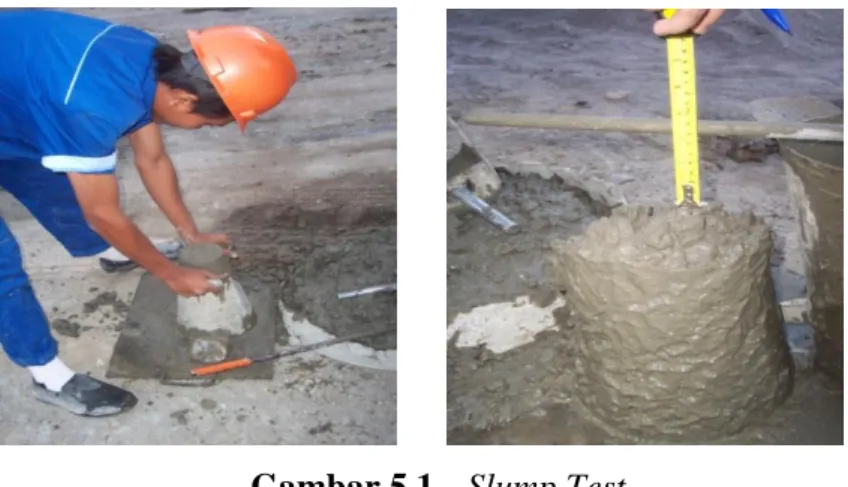 Gambar 5.1  Slump Test 