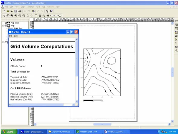 Gambar 6.5. Contoh tampilan report “Grid Volume Computations”. 