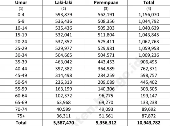 Gambar I.2 Piramida Penduduk  Provinsi Banten 