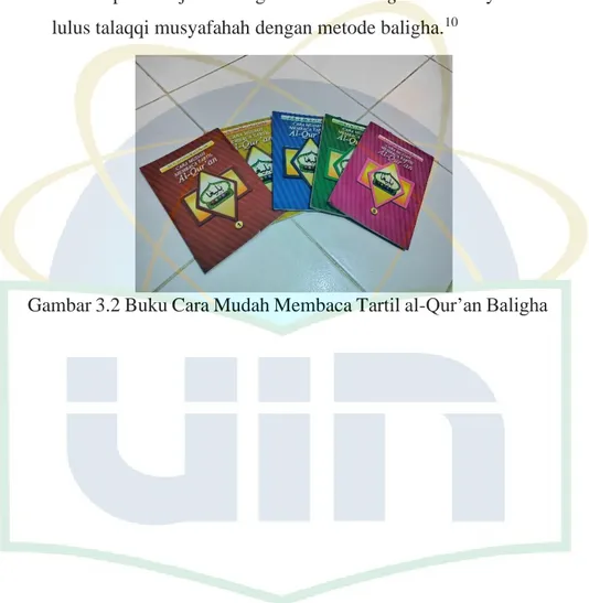 Gambar 3.2 Buku Cara Mudah Membaca Tartil al-Qur’an Baligha 