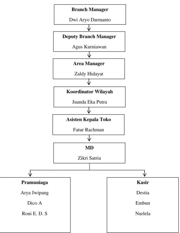 Gambar 7. Struktur Organisasi Toko Deputy Branch Manager 