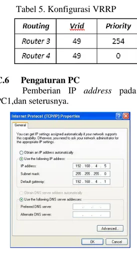 Gambar 8 IP address untuk PC1  C.7    Jperf 