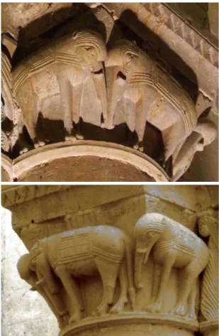 Gambar 2.  Ikon gajah di Gereja Saint PierreAulnay  (Sumber:http://al.deliquet.free.fr/TXT_