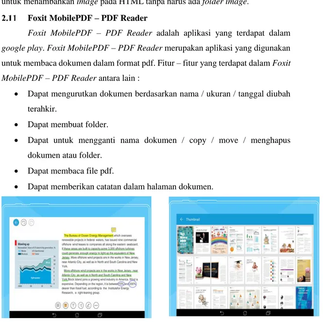 Gambar 2. 1 Tampilan aplikasi Foxit MobilePDF – PDF Reader   (sumber: 