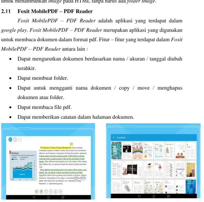 Gambar 2. 1 Tampilan aplikasi Foxit MobilePDF – PDF Reader   (sumber: 