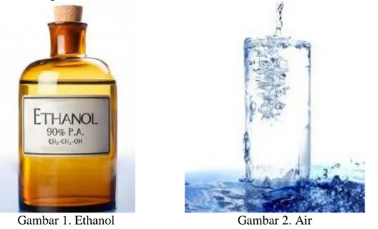 Gambar 1. Ethanol  Gambar 2. Air 