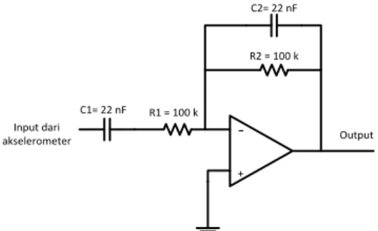 Gambar 3.   Rangkaian integrator AC 