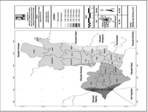 Gambar 2.5 Peta Curah Hujan Kabupaten Boyolali