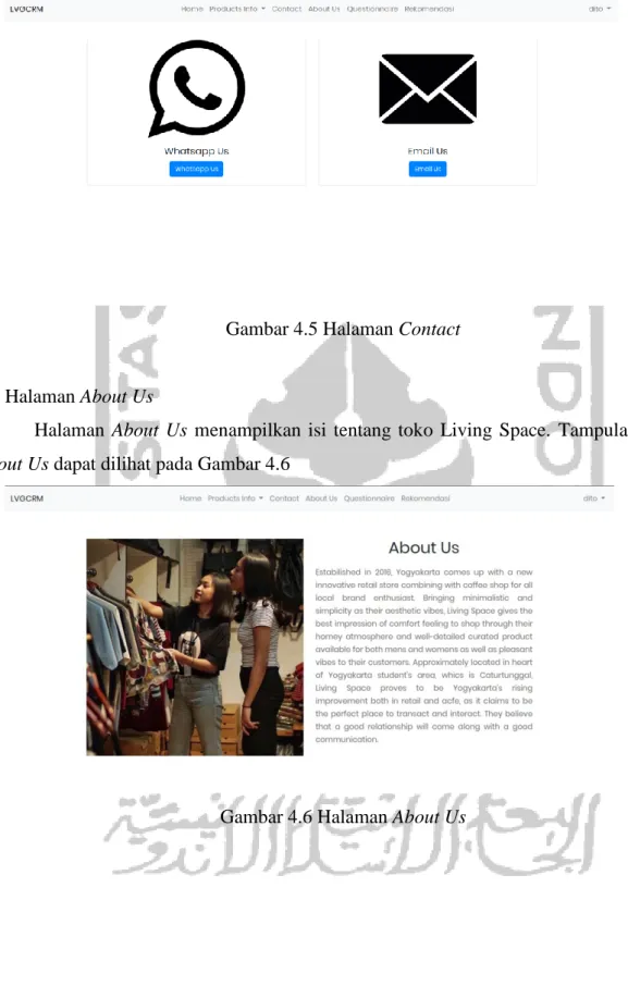 Gambar 4.5 Halaman Contact 