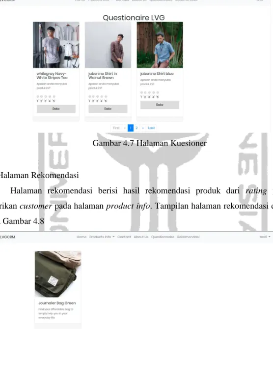 Gambar 4.7 Halaman Kuesioner 