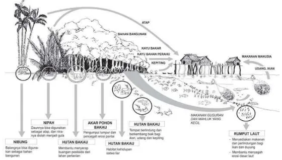 Gambar 2.6 : Pemanfaatan Mangrove di Indonesia Sumber : e-book Mengenal Mangrove 
