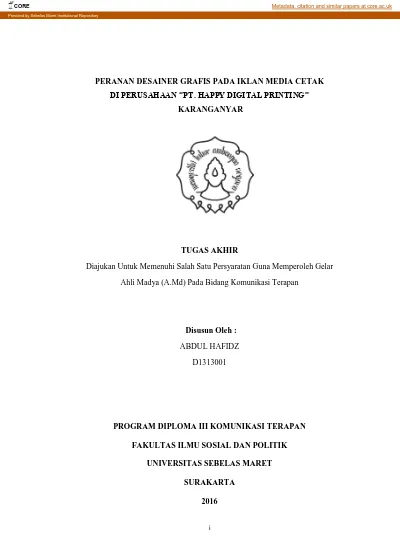 TUGAS AKHIR Diajukan Untuk Memenuhi Salah Satu Persyaratan Guna ...