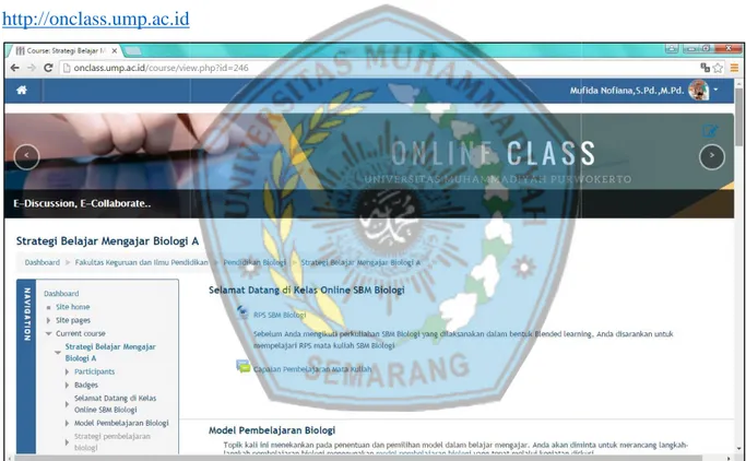Gambar 3. Online class Mata Kuliah Strategi Belajar Mengajar Biologi  Sumber: Dokumentasi Pribadi 
