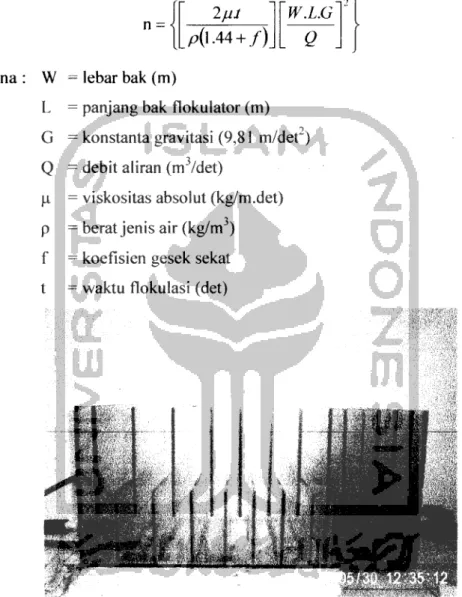 Gambar 4.2 Bak baffle channel flocculator