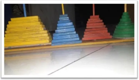 Gambar 2.1 Menara hanoi yang dimodifikasi  c.  Pengertian Origami  