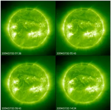 Gambar 3-6: Kondisi daerah aktif Matahari  pada tanggal 20 Juli 2004. 