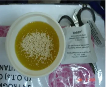 Gambar 7. Granule PAS dimasukan ke dalam jus 