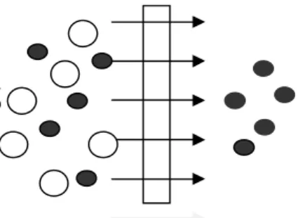 Gambar 2.1 Sistem Dua Fase yang Dipisahkan oleh Membran (Mulder,1996)
