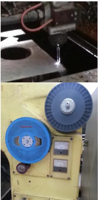 Gambar 2 elektrode dan work piece 