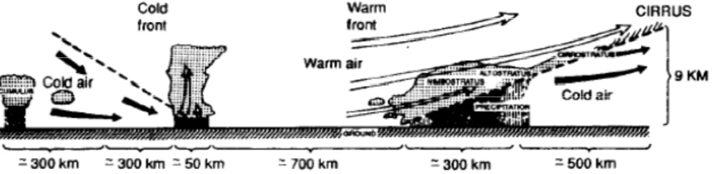 Gambar 3. 4 Model Konsep Siklon Ekstratropis. (Smidth dalam Maidment, 1989) 