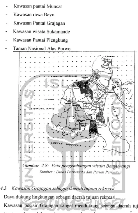 Gambar 2.8: Petapengembangan wisata Banyuwangi