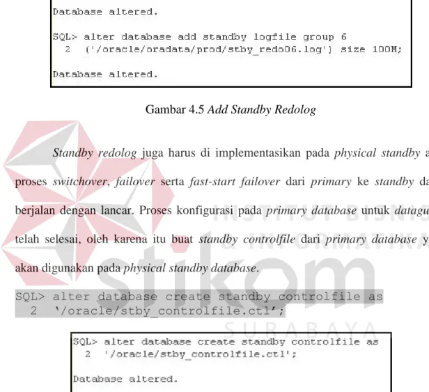 Gambar 4.6 Create Standby Controlfile 
