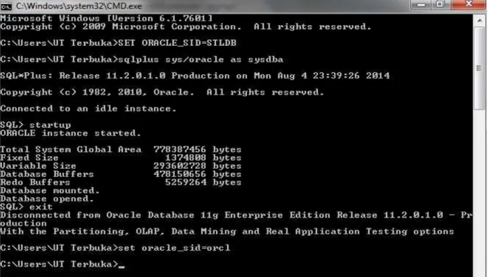 Gambar 4 Proses Instalasi Database Oracle 