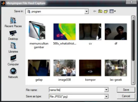 Gambar 3.4 Menyimpan File Hasil Capture Masih Format .jpg Saja 