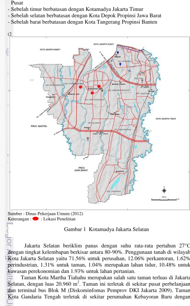 Gambar 1  Kotamadya Jakarta Selatan 