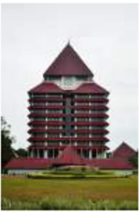 Gambar 5. Gedung rektorat UI Tampak Depan  (sumber : http://litbang.pu.go.id/puskim) 