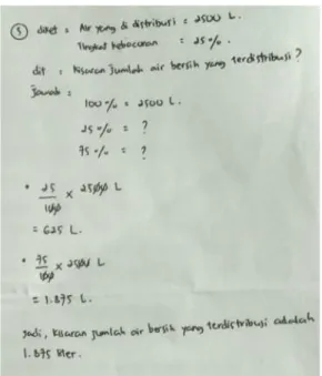 Gambar 8. Kesalahan Jawaban Siswa Pada Soal Nomor 5 