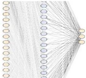 Gambar 4 Arsitektur Jaringan yang didapat dari  Hasil Eksperimen Neural Network 