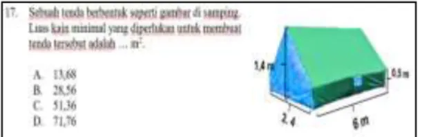 Gambar 2. Soal Nomor 17 Posttest Prestasi Belajar. 
