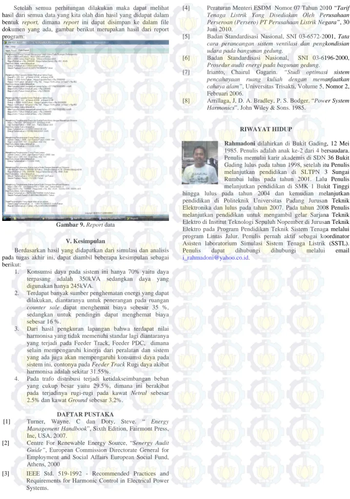 Gambar 9. Report data 